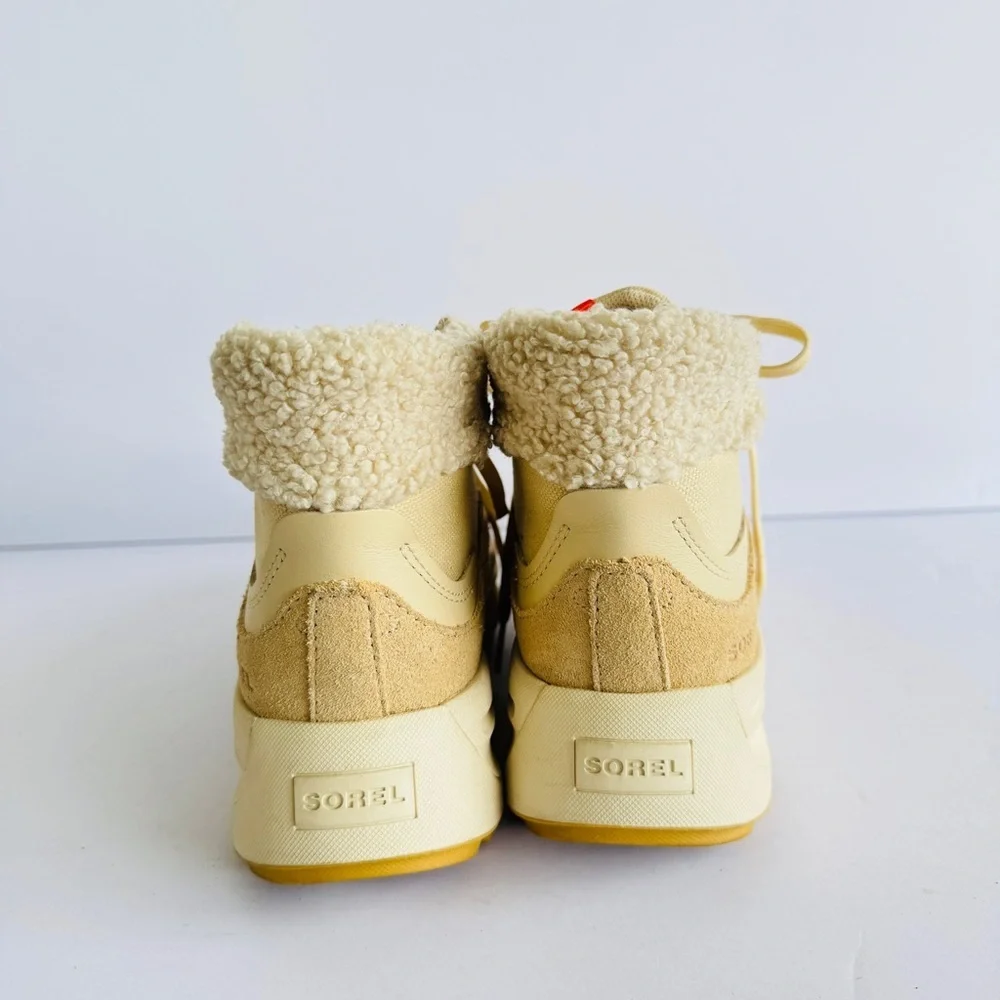 Sorel Ona Womens Cozy Booties Snow Boots Ankle Shearling Size 7 Beige Outdoor